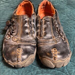 Black and Orange Casual Shoes